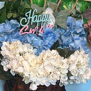 Blue and White Floral Arrangement